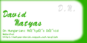 david matyas business card